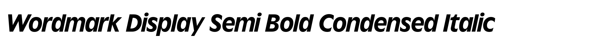 Wordmark Display Semi Bold Condensed Italic image